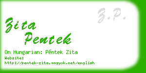 zita pentek business card